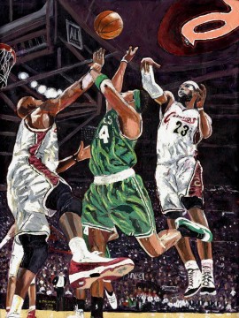 basketball Painting - Basketball kleiner vanaf impressionist